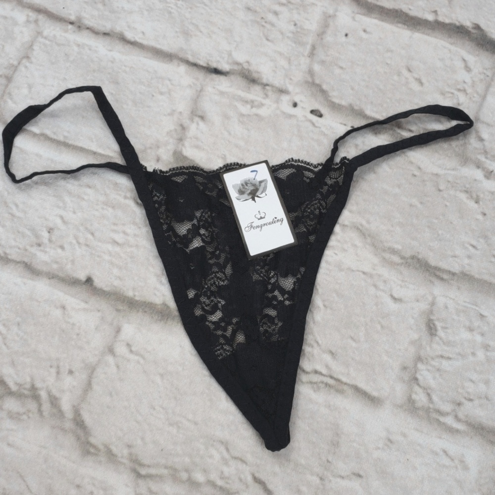 💚Black Super Sexy G-String Thong Panties